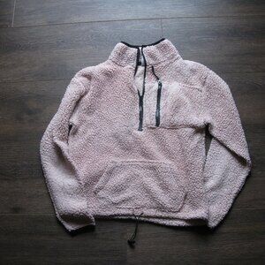 No Boundaries Fleece 1/2 Zipper Pink Jacket